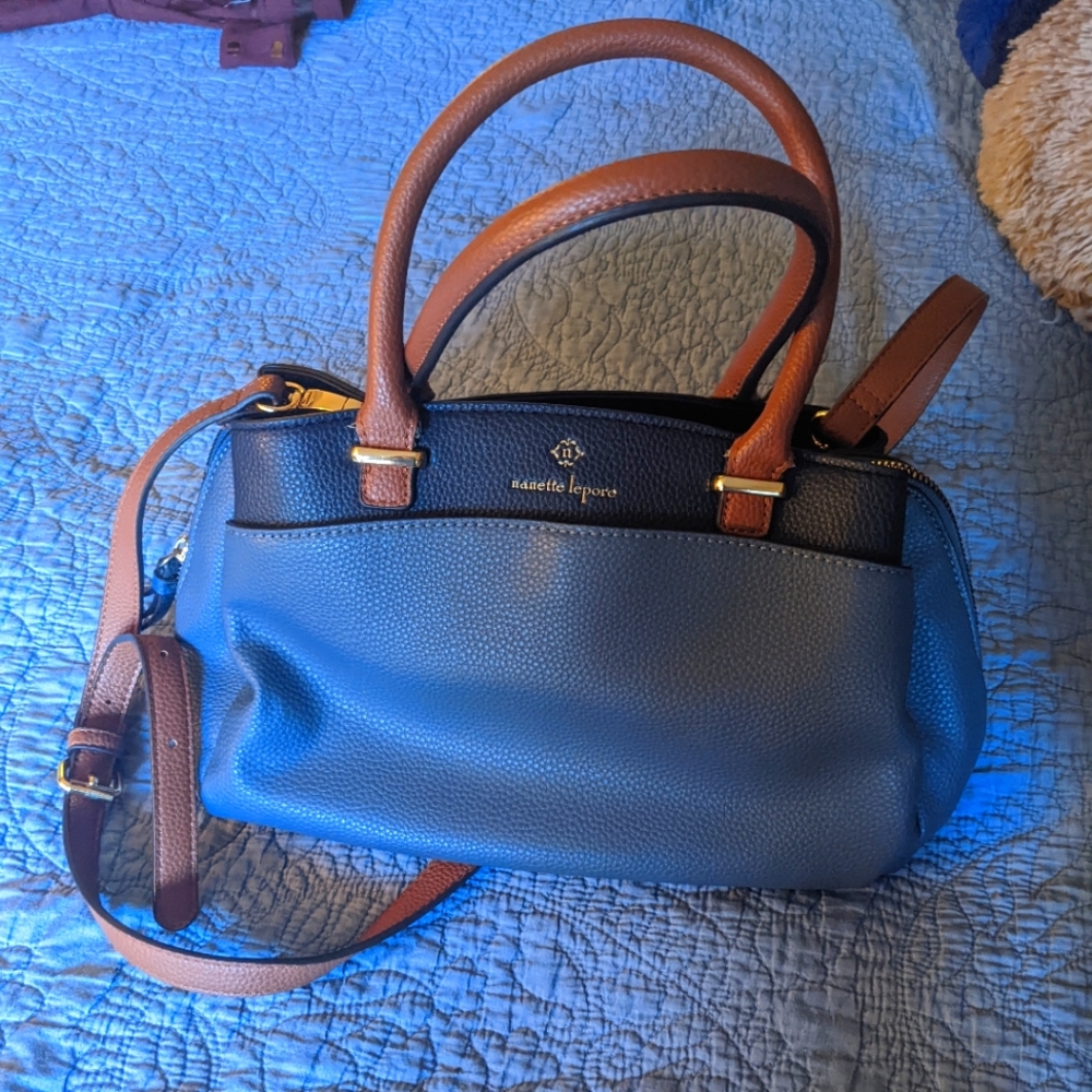 Beautiful Slate Blue Purse; Great condition